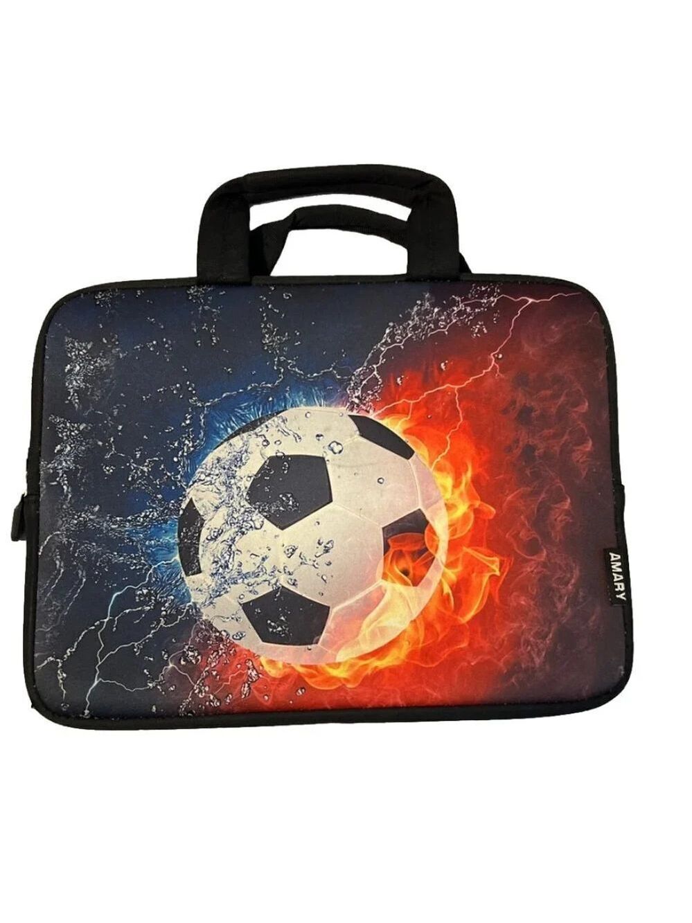 Amary Soccer Ball Laptop Case Neoprene Computer Protect Case with handles.